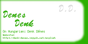 denes denk business card