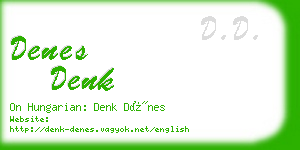 denes denk business card